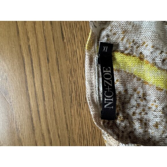 Nic & Zoe Open Front Cardigan Sweater Size 1X Linen Blend Lightweight Knit City - Picture 3 of 11